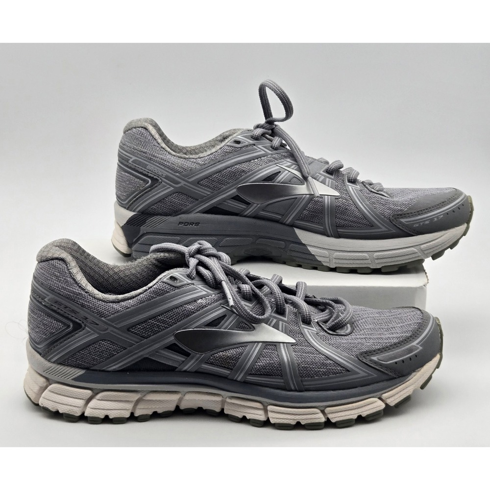 Brooks Adrenaline GTS 17 Womens Size 9 Running Shoes Gray Athletic Sneakers